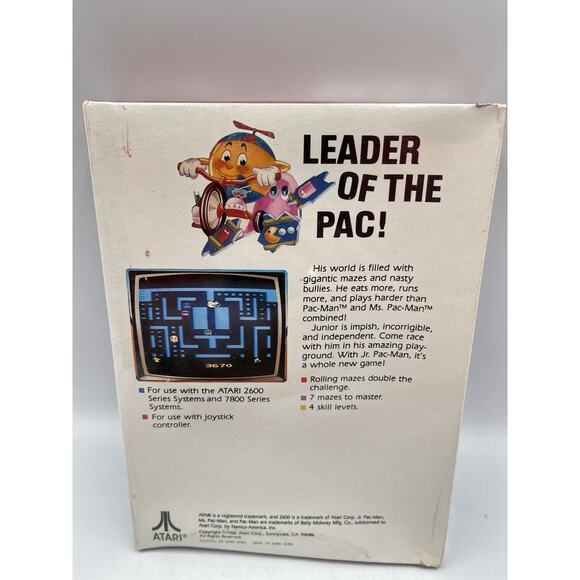Pac-Man Jr. (Atari 2600, 1984) Brand New Sealed! - Picture 5 of 10